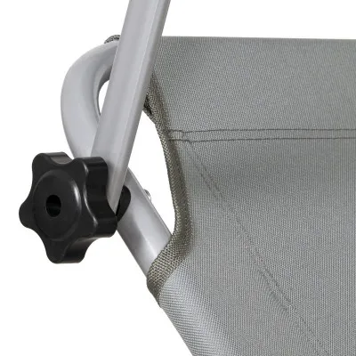 Záhradné polohovacie lehátko SPRINGOS POOL sivé