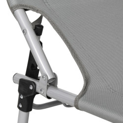 Záhradné polohovacie lehátko SPRINGOS POOL sivé