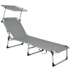 Záhradné polohovacie lehátko SPRINGOS POOL sivé