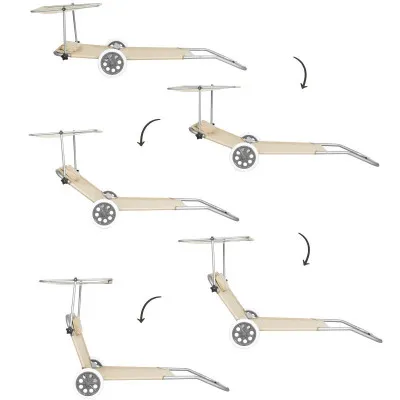 Záhradné lehátko na kolieskach SPRINGOS MOBI béžové