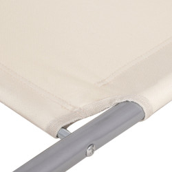 Záhradné lehátko na kolieskach SPRINGOS MOBI béžové