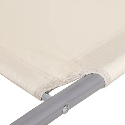 Záhradné lehátko na kolieskach SPRINGOS MOBI béžové