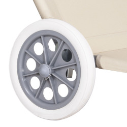 Záhradné lehátko na kolieskach SPRINGOS MOBI béžové