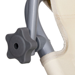 Záhradné lehátko na kolieskach SPRINGOS MOBI béžové