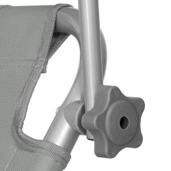 Záhradné lehátko na kolieskach SPRINGOS MOBI šedé