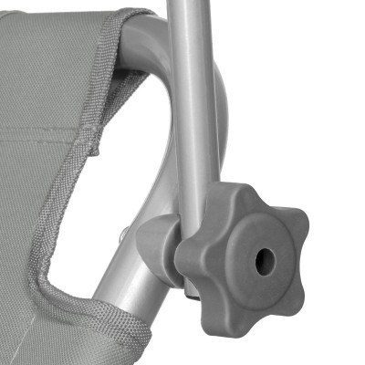 Záhradné lehátko na kolieskach SPRINGOS MOBI šedé