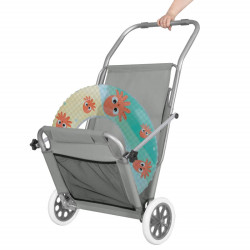 Záhradné lehátko na kolieskach SPRINGOS MOBI šedé