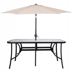 Záhradný stôl 150x90 cm SPRINGOS TOSCANA čierny