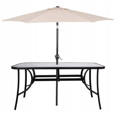 Záhradný stôl 150x90 cm SPRINGOS TOSCANA čierny