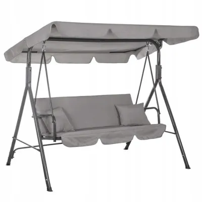 Záhradná hojdačka SPRINGOS GRACE 3-miestna, šedá