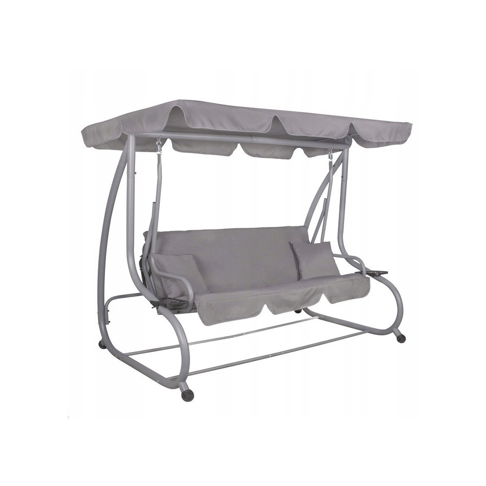 Záhradná hojdačka SPRINGOS VENEZIA 3-miestna, šedá