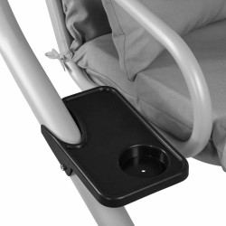 Záhradná hojdačka SPRINGOS VENEZIA 3-miestna, šedá