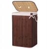 Kôš na bielizeň 72l SPRINGOS BAMBUS tmavo hnedý