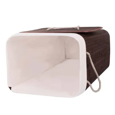 Kôš na bielizeň 72l SPRINGOS BAMBUS tmavo hnedý