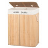 Kôš na bielizeň 100l dvojdielny SPRINGOS BAMBUS prírodný