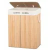 Kôš na bielizeň 100l dvojdielny SPRINGOS BAMBUS prírodný