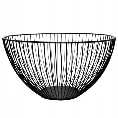 Drôtený košík na ovocie 25x15 cm čierny SPRINGOS