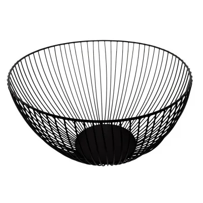 Drôtený košík na ovocie 25x15 cm čierny SPRINGOS
