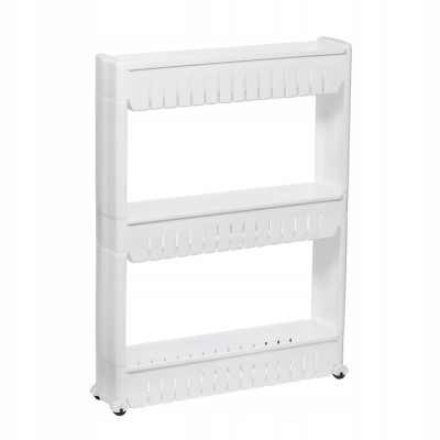 Skrinka na kolieskach 3 police SPRINGOS HA1010 biela