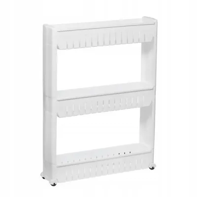 Skrinka na kolieskach 3 police SPRINGOS HA1010 biela