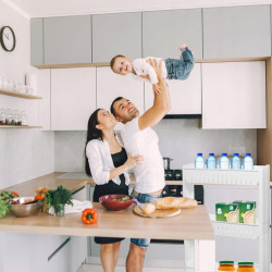 Skrinka na kolieskach 3 police SPRINGOS HA1010 biela