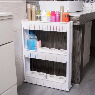 Skrinka na kolieskach 3 police SPRINGOS HA1010 biela