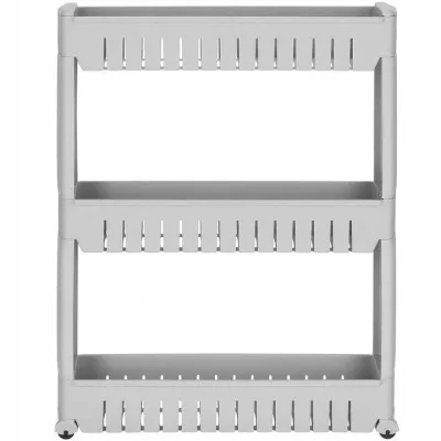 Skrinka na kolieskach 3 police SPRINGOS HA1013 sivá