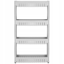 Skrinka na kolieskach 4 police SPRINGOS HA1014 sivá