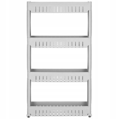 Skrinka na kolieskach 4 police SPRINGOS HA1014 sivá