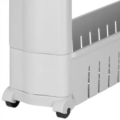 Skrinka na kolieskach 4 police SPRINGOS HA1014 sivá