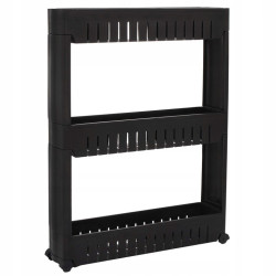 Skrinka na kolieskach 3 police SPRINGOS HA1013 čierna