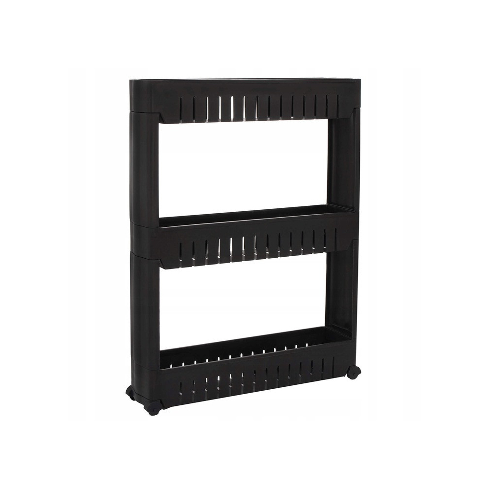 Skrinka na kolieskach 3 police SPRINGOS HA1013 čierna