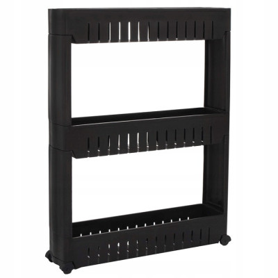 Skrinka na kolieskach 3 police SPRINGOS HA1013 čierna