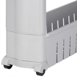 Kontajner na kolieskach 4 police SPRINGOS HA1020 sivý