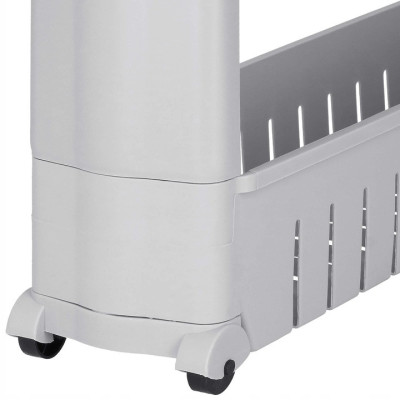 Kontajner na kolieskach 4 police SPRINGOS HA1020 sivý