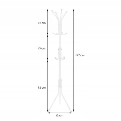 Stojanový vešiak SPRINGOS HA2001 biely