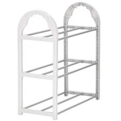 Botník 3 police SPRINGOS HA2010 strieborný