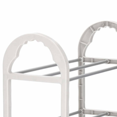 Botník 3 police SPRINGOS HA2010 strieborný