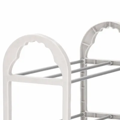 Botník 3 police SPRINGOS HA2010 strieborný