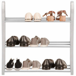 Botník 3 police SPRINGOS HA2010 strieborný