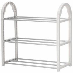 Botník 3 police SPRINGOS HA2010 strieborný