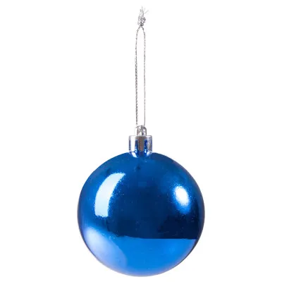 Vianočné banky tmavo modré mix - 6cm, sada 24ks