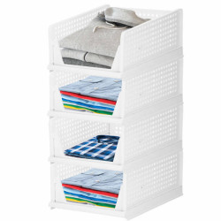 Multifunkčný stohovateľný organizér biely SPRINGOS HA2014