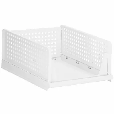 Multifunkčný stohovateľný organizér biely SPRINGOS HA2014