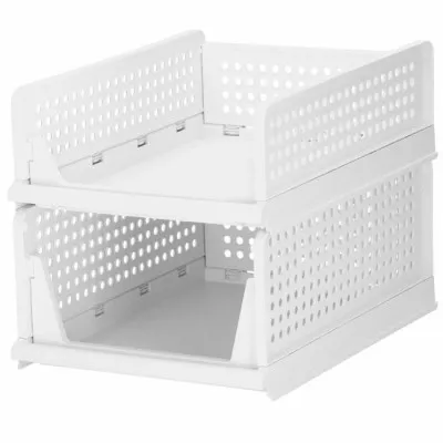 Multifunkčný stohovateľný organizér biely SPRINGOS HA2014