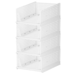 Multifunkčný stohovateľný organizér biely SPRINGOS HA2014