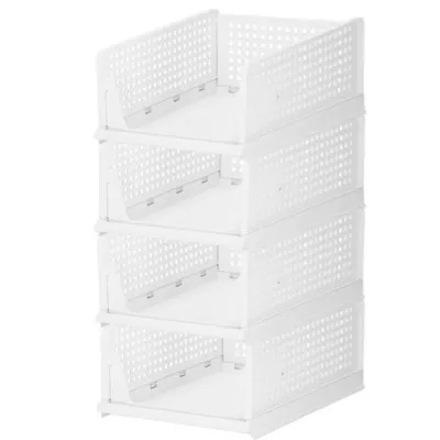 Multifunkčný stohovateľný organizér biely SPRINGOS HA2014