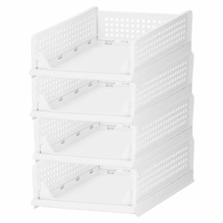 Multifunkčný stohovateľný organizér biely SPRINGOS HA2016