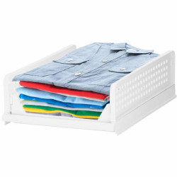 Multifunkčný stohovateľný organizér biely SPRINGOS HA2016