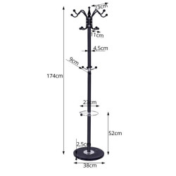 Stojanový vešiak SPRINGOS BARON čierny